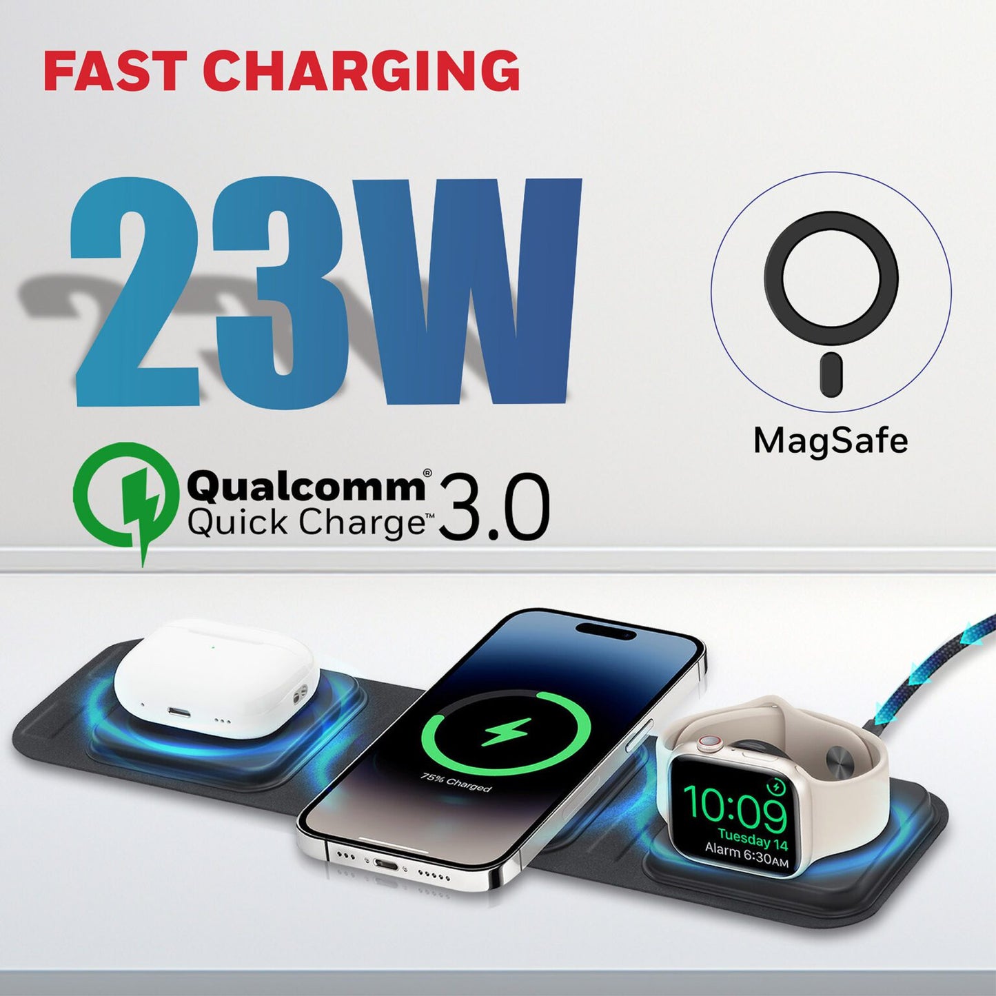 3 in 1 Wireless Foldable Charger