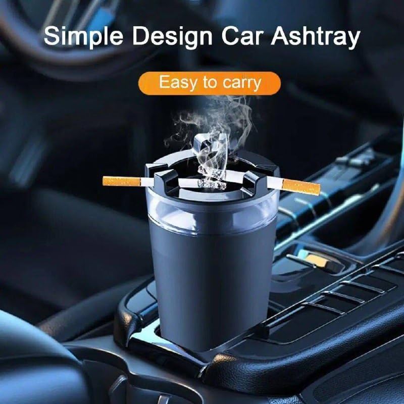 Portable Smokeless Ashtray with Lid – Smell-Proof Ashtray for Car, Indoor & Outdoor Use – Durable Ash Tray with Water Tank for Office, Desktop, and Courtyard